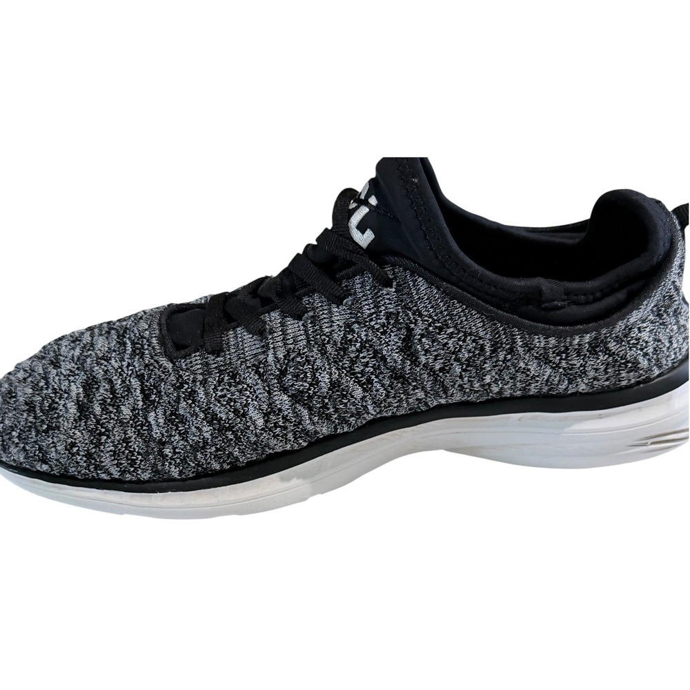 APL TechLoom Phantom Women 8.5 Running Shoes Black White Heathered Knit Sneakers - Picture 8 of 8